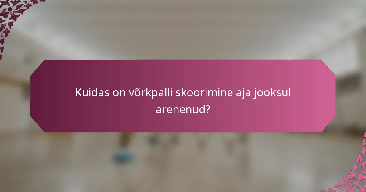 Kuidas on võrkpalli skoorimine aja jooksul arenenud?